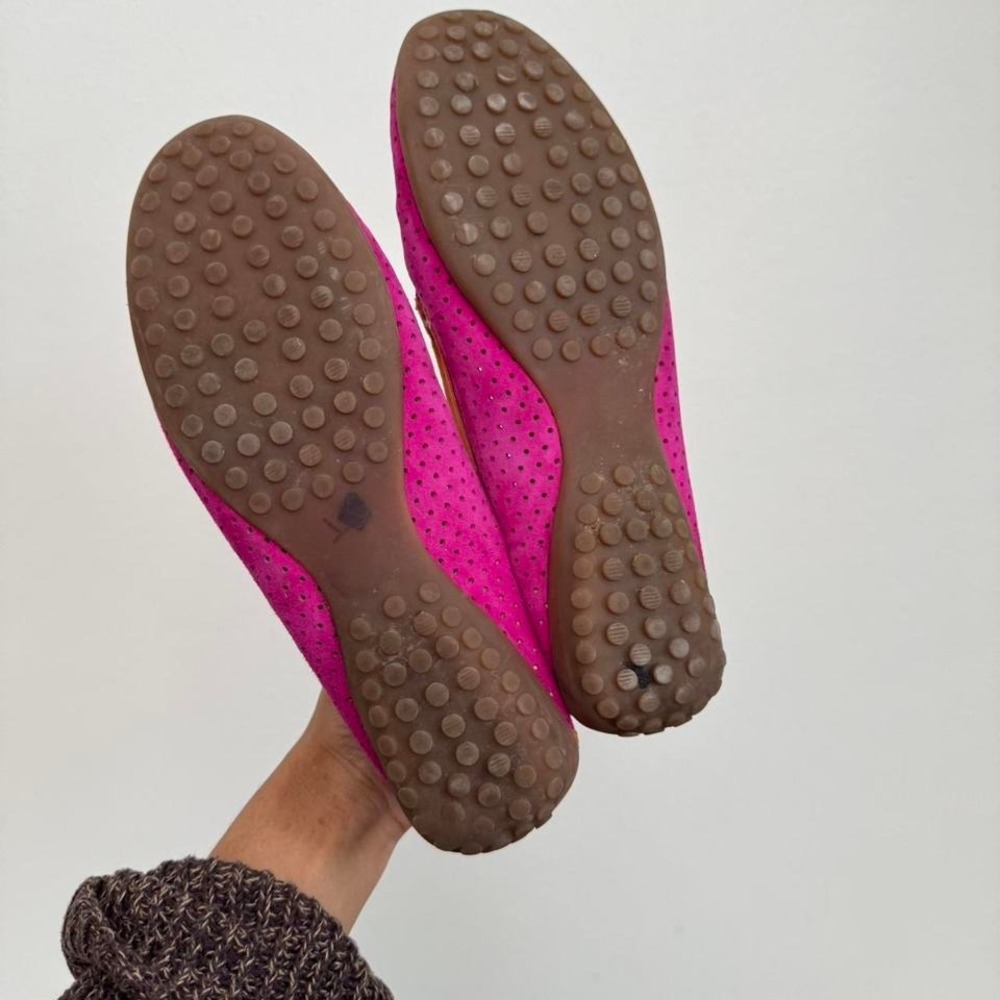 90s / Y2K Orange and pink suede loafer Size 8 Narrow - Picture 5 of 8